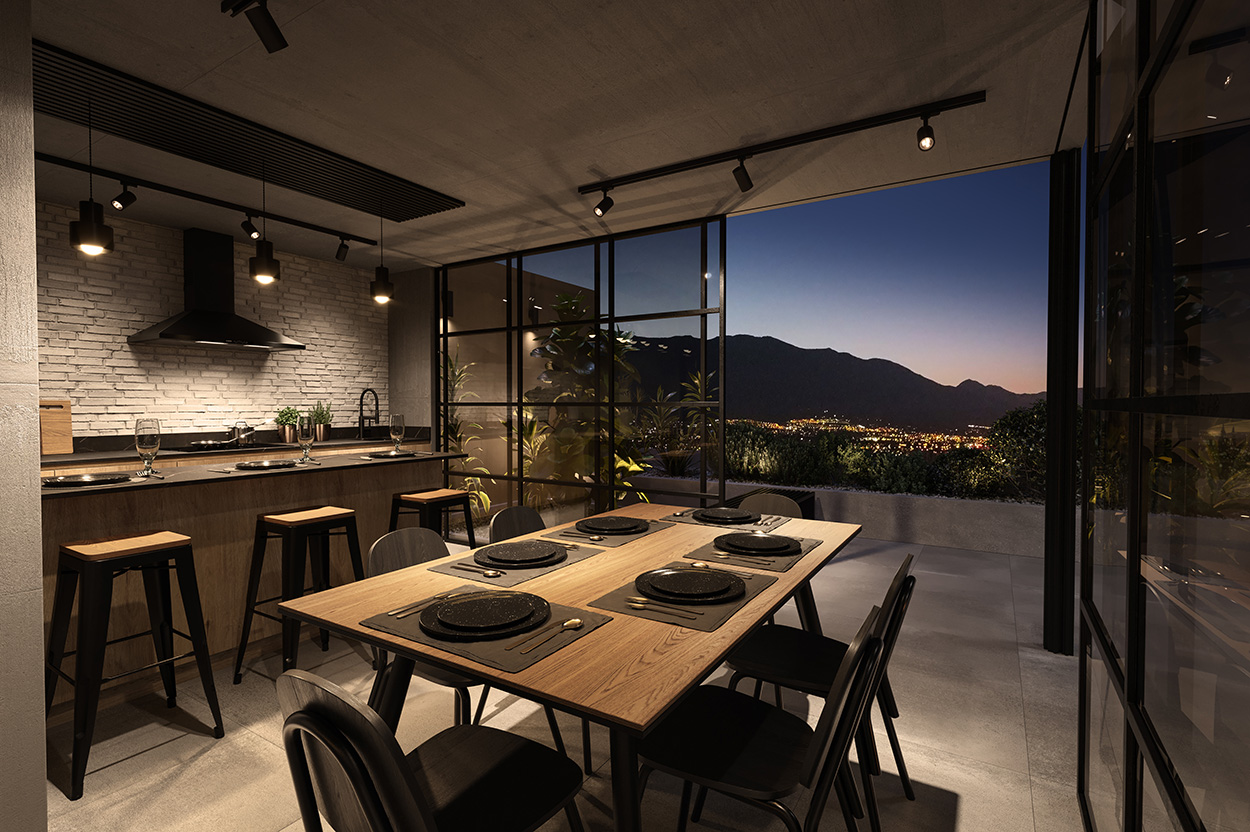 vista nocturna condominio midtown